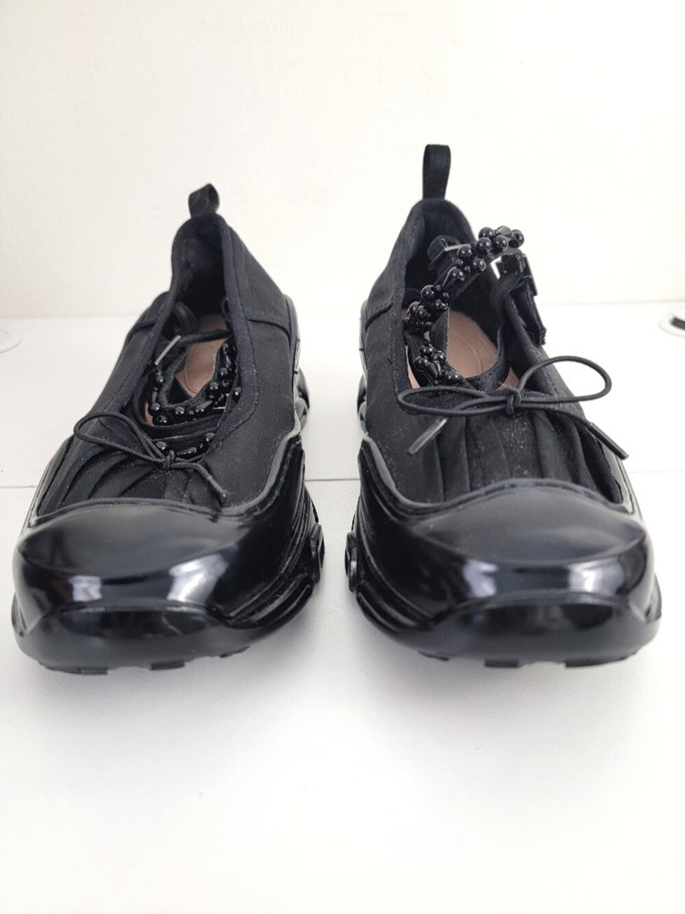 Double Standard Ballet Sneakers in Black with Pearls 39 8.5 - Picture 4 of 9